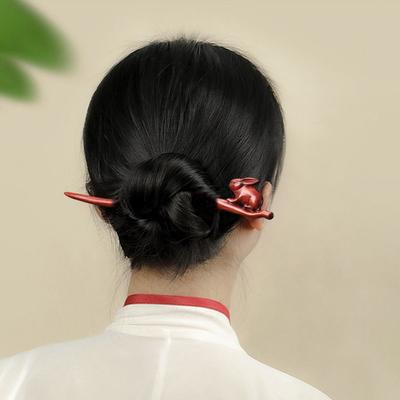 Horquillas Pinzas para el Cabello Coreanas Palillos para el Cabello de Animales Para Niñas Horquilla China para el Cabello Palillos para el Cabello de Conejo de Madera para Mujeres Horquillas para el Cabello Hanfu