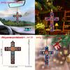 Easter Acrylic Cross Car Charm With Clear Material For Automotive Interior Decor