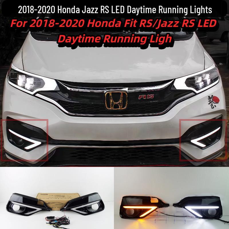 Compatible LED Fog and Daytime Running Lights for 2018-2020 Honda Jazz Fit RS Front Bumper