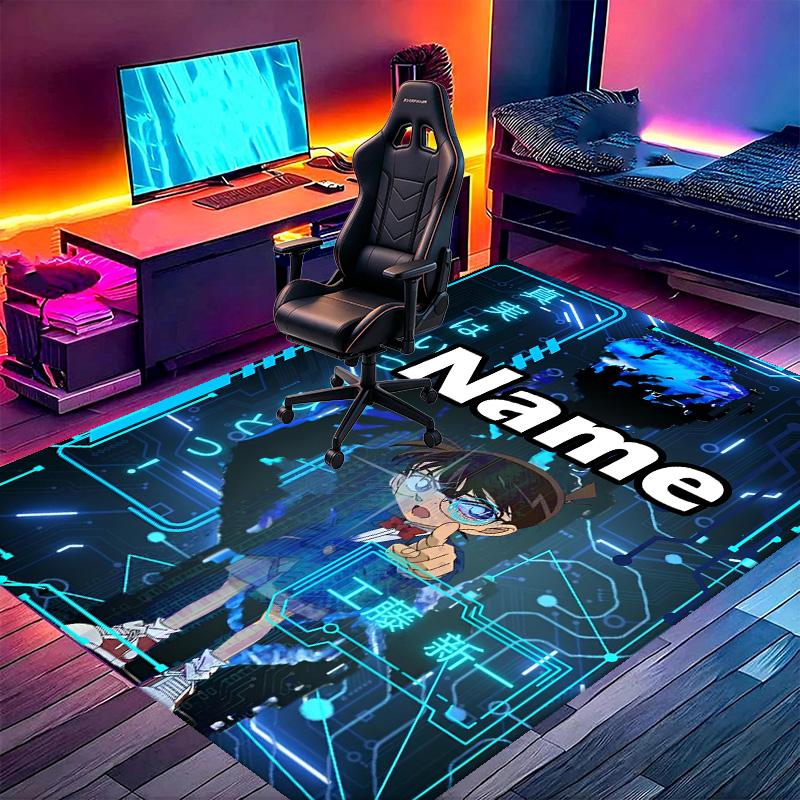 Custom Name Personalized Anime Print Carpet, Versatile Home Decor Rug, for Playroom, Apartment, Balcony, Entryway, Hallway Gift