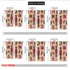 2pcs 2D flat printing Christmas Curtains Christmas Nutcracker Gift Wreath Digital Printed Polyester Drapes Family Party Use for