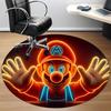 1PC Neon Mario Office Round Area Rug, Indoor Mat Suitable For Office, Under Office Chairs Bedroom Living Room Home Decor, Room Deco110