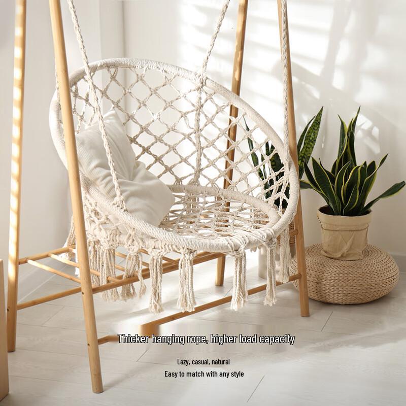 Maiceyi Outdoor Cotton Rope Hammock Chair