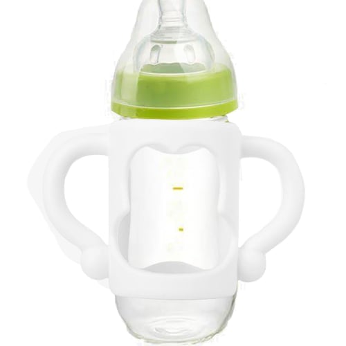 Agarre para Biberón Fonney, Agarre de Silicona para Vaso con Boquilla - Portabiberón con Mango de Fácil Agarre, Enseña al Bebé a Sostener el Biberón, Portabiberón para Bebé S