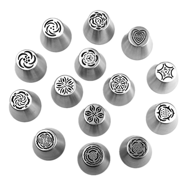 Gebäckdüsen Zuckerguss Spritzdüsen Cremespritztüllen Fondant Sugarcraft Dekorspitzen Set Kuchen Cupcake Dekorier-Gadget