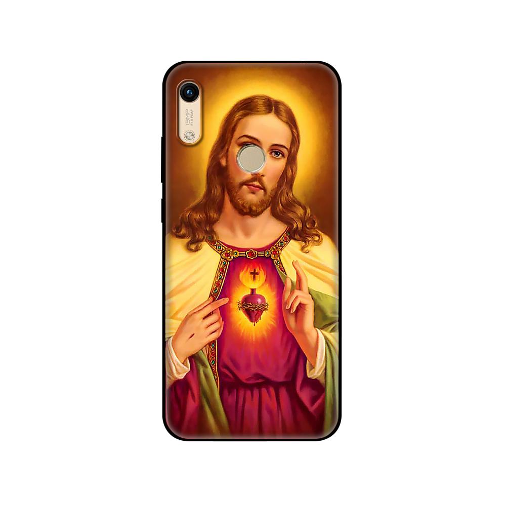 Black Tpu Case For Huawei Honor 8a Prime 8s Prime 9 Lite Honor 9A 9C 9X Premium 9x Pro 9S Case Cover Christ Jesus Cross