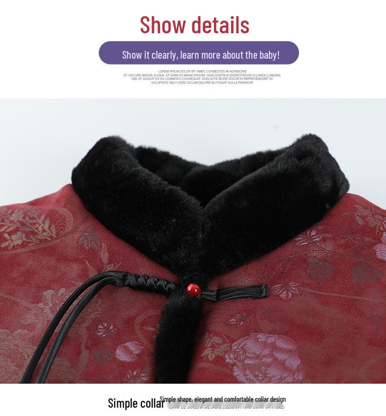 Veste d'hiver surdimensionnée en coton 200 Jin pour femmes rondes et âgées, Manteau épais doublé polaire