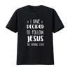 Herren I have decided to follow Jesus T-Shirt Schwarz 3XL Vintage gewaschen Streetwear Mode Stylisch Grafik
