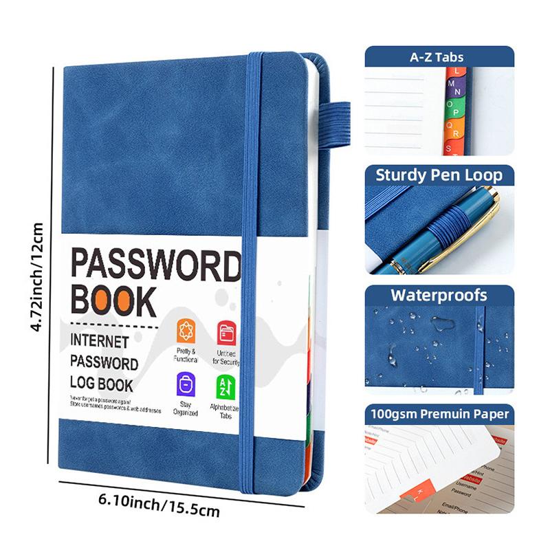 Libro Custode Password Organizzatore Password Computer Libro Con Schede Alfabetizzate Taccuino Registro Indirizzi Tascabile Per Dettagli Account