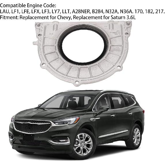 Engine Crankshaft Seal, Rear Main Crankshaft Seal Sealing High Stability 12637710 12620955 Replacement for Chevy 3.6L