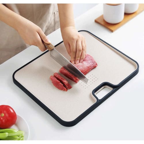 DUTISON Antibacterial Cutting Board, Double-Sided, Storage, Space-Saving, High-Temperature Resistant, Dishwasher Safe, Suitable for Home Use, Outdoor