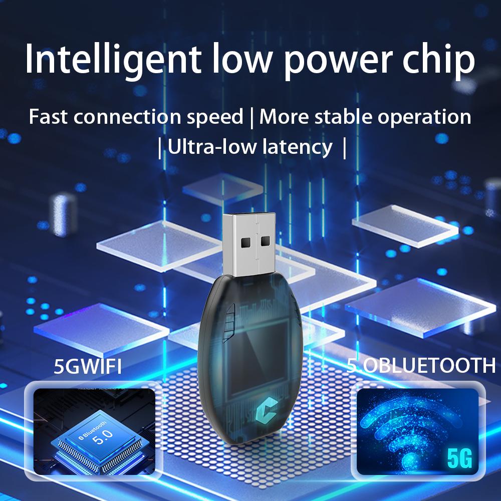 USB Type-C interface Wireless CarPlay Android Auto Smart Mini Box Plug&Play WiFi Fast Connect Compatible with 98% Cars Carplay