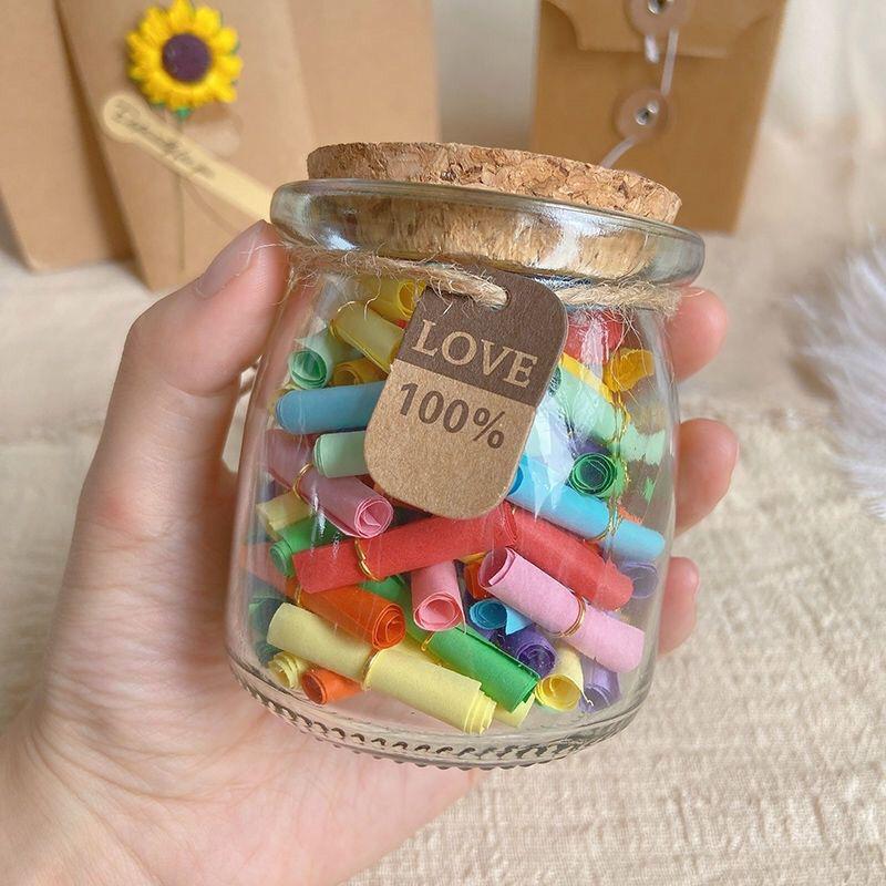

Creative Birthday Gift: Wish Paper Roll Bottle for Friends, Girlfriend, Boyfriend, Classmate, Lover, or Teacher