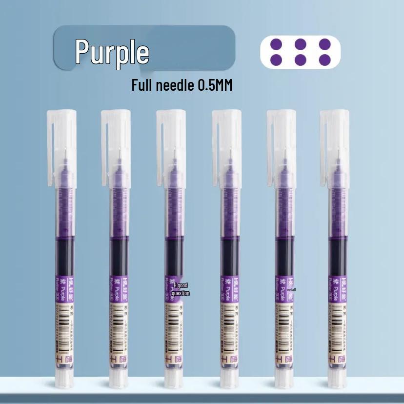 Large Capacity Colored Rollerball Pen - Quick-Drying, Carbon Neutral Ink, Water-Based, Ideal for Signatures and Journaling