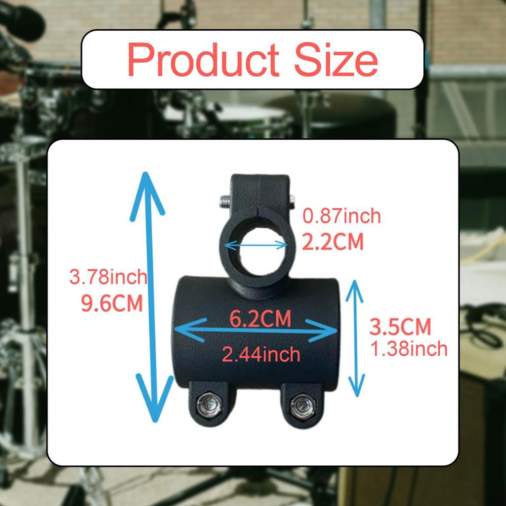 Electronic Drum Rack Clamp Pipe 22mm Electric Set Accessory Attachment Replace Parts T