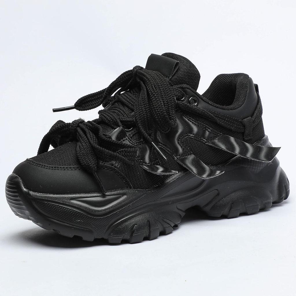 Fashion Autumn Mesh Pink Platform Sneakers Chunky Breathable Casual Shoes Woman Shoes Slip On Thick Sole Ladies Shoes Height Increase