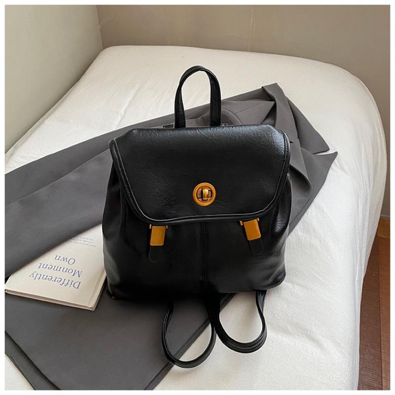 New Autumn Backpack Female College Student Simple Backpack Female High Value Double Shoulder Large Capacity Travel Backpack