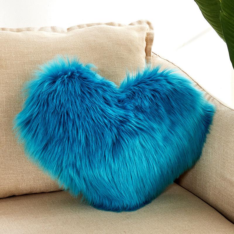 Heart-Shaped Washable Back Pillow and Sofa Cushion Cover (No Insert)