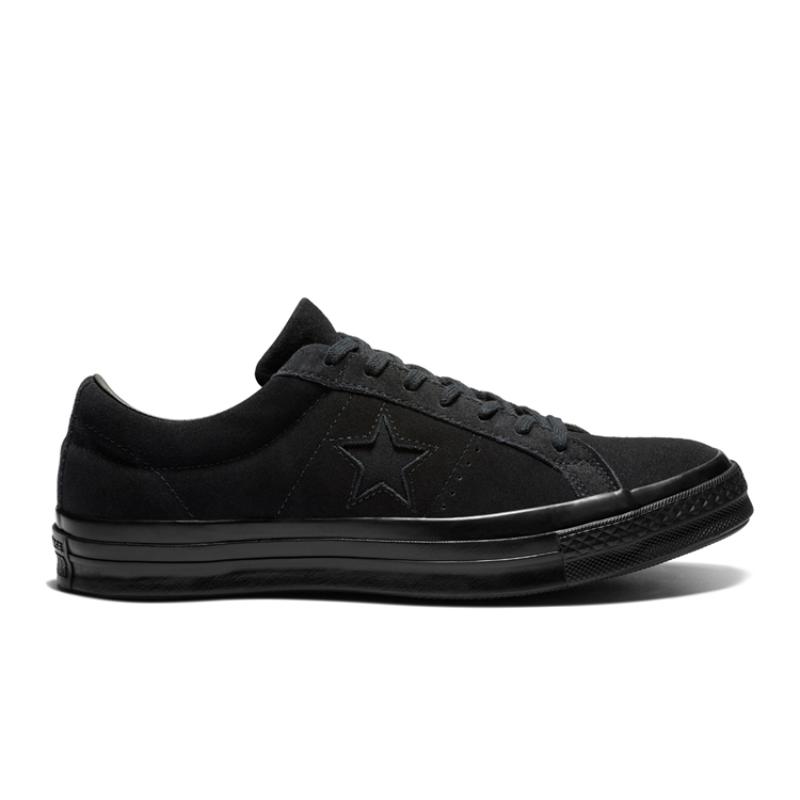 Converse One Star Low Triple Black Low Top Black Samurai Vintage Casual Non-Slip Lightweight Low-Top Board Shoes Unisex Black