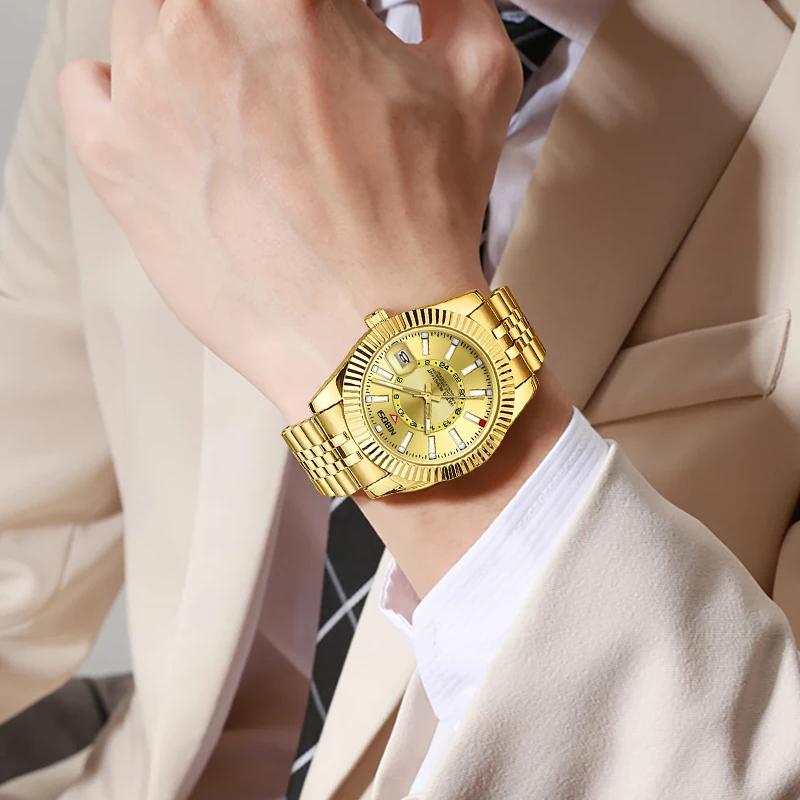 Luxury Fashion Watches for Men Waterproof Date Clock Business Watches Man Quartz Wristwatch