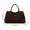 Korean Style Suede Shoulder Bag Tote Bag Underarm Packs Casual Matte PU Handbag  Girls