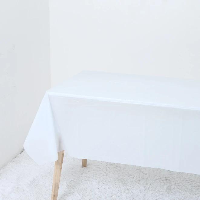 1pc Reusable Tablecloths 137x183cm BPA Free Plastic Dining Table Cover Cloth for Parties Picnic Camping Disposable Tablecloths