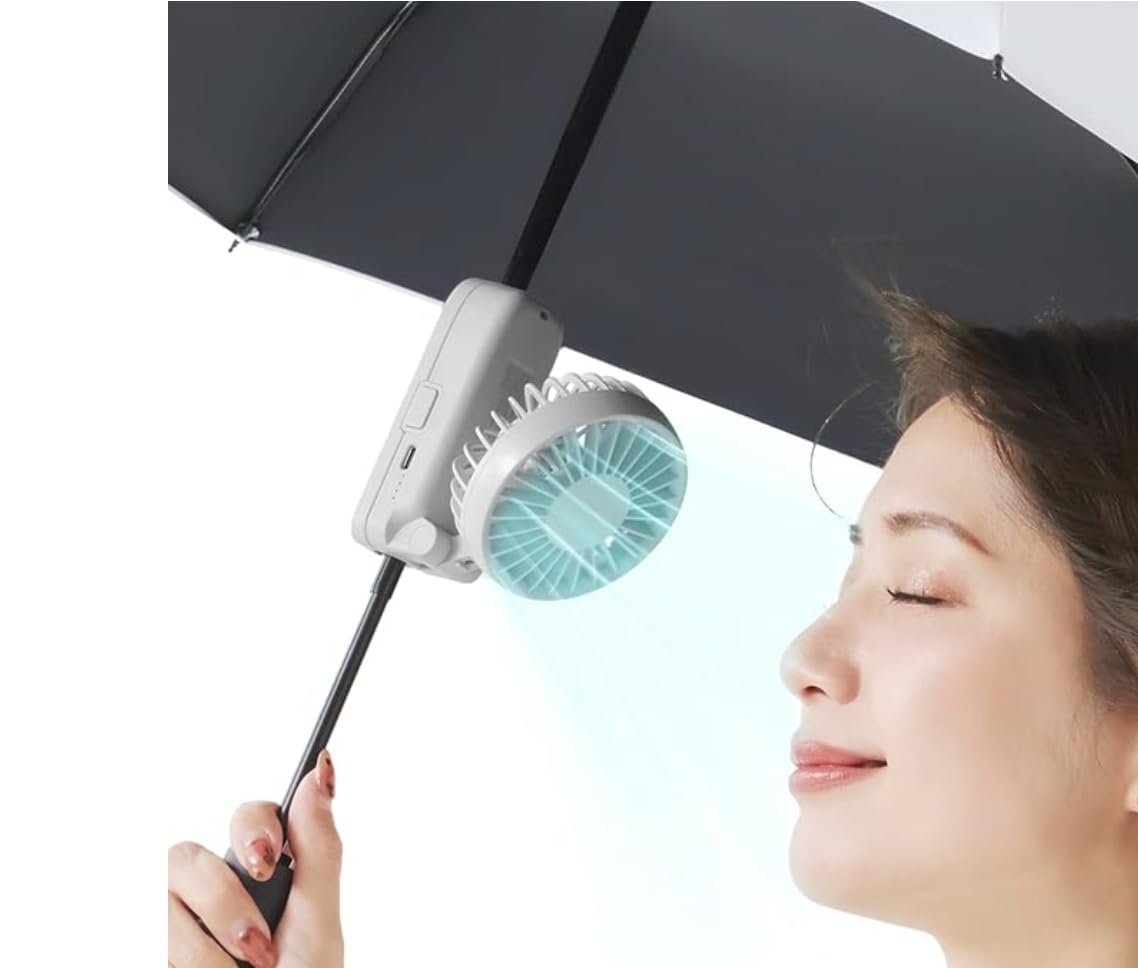 

Sisibella Handheld Portable Wind Speed USB Present Parasol, Fan, Small, Fan, 3-Level Adjustment, Charging, Type-C Compatible, Gift, [Glaze Lace]