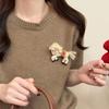1 Stück Mantel & Schal Accessoire Sternzeichen Jahr Charmantes Stoff Pony Brosche Für Frauen Anstecknadel Nischen Design Brosche Corsage Anstecknadel Hals Anstecknadel