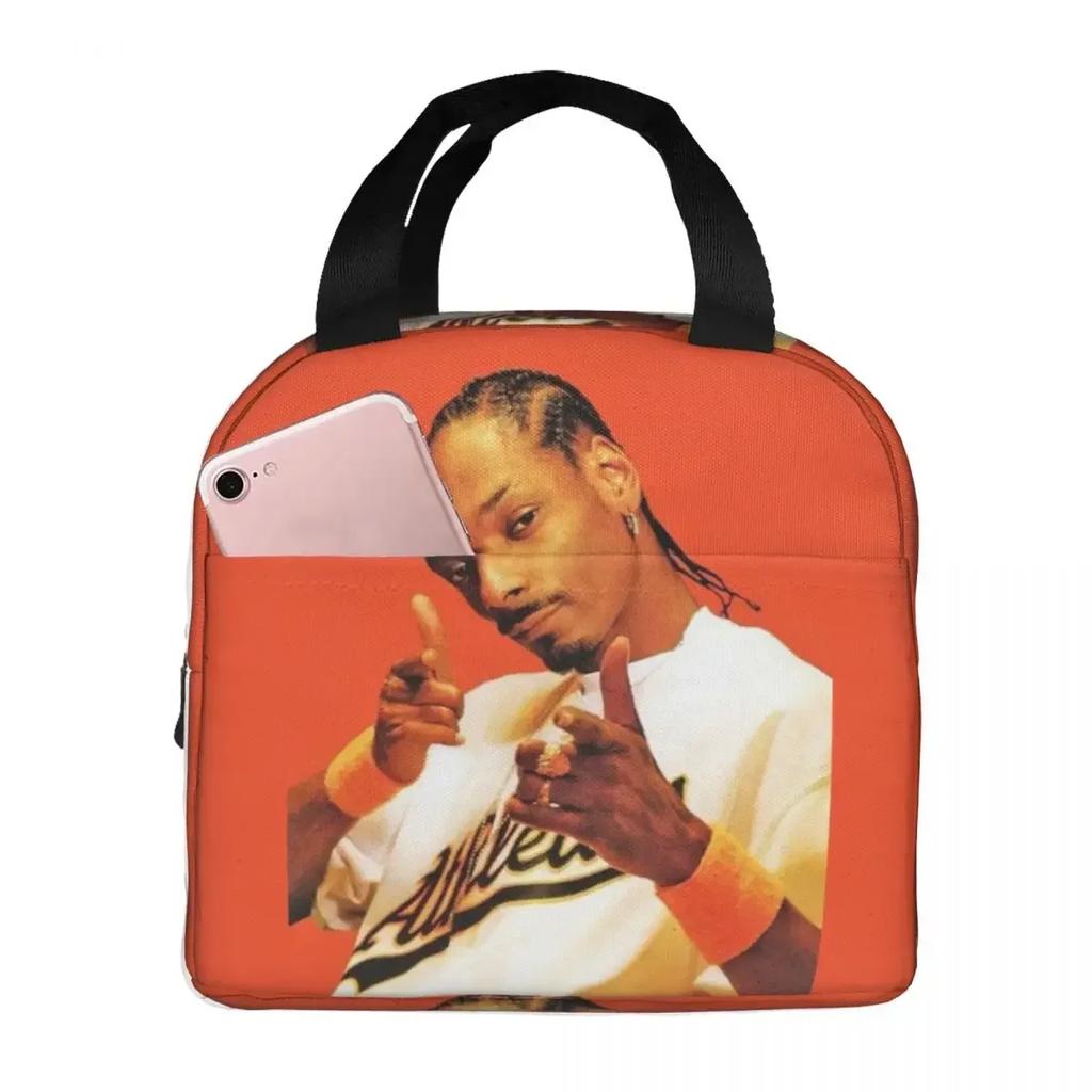 American Music Rapper Snoop Dogg Insulated Lunch Bag for Kids School Cooler Thermal Food Box Tote Portable Lunch Boxes Container