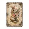 Vintage Rabbit Metal Poster Wall Art Kitchen Decor