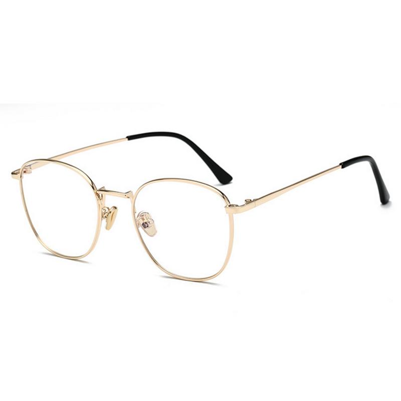 -1 -1.5 -2 -2.5 -3 -3.5 To -6.0 anti Blue Light Myopia Glasses Women Men Retro Metal Big Frame Square Students Myopia Glasses