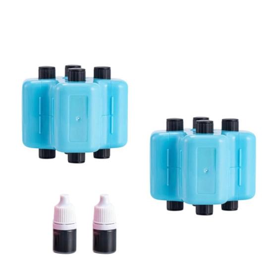 4 in 1 Math Roller Stamp Set Math Problems Generator Stamp with Refill Ink Randomized Addition Subtraction Multiplication Division Practice