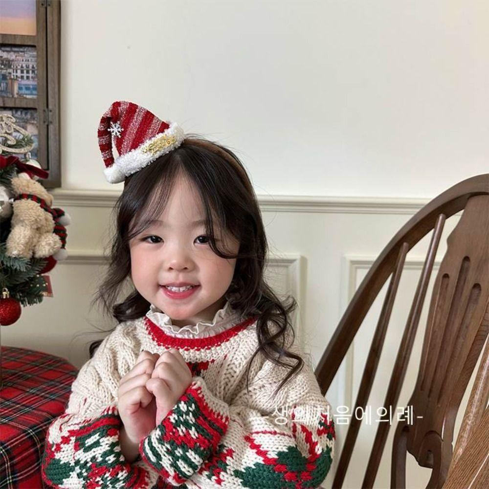 Merry Christmas Decor Bowknot Hair Hoop Christmas Children Hair Clip  Christmas Costume Dress Up