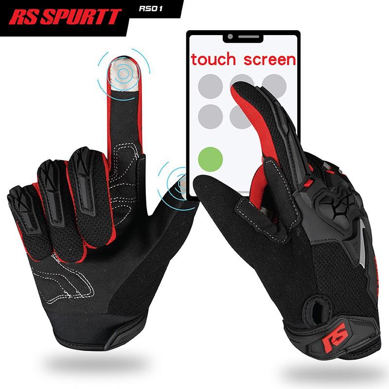 Motorcycle Riding Gloves Full Finger Mesh Breathable Crash Protection Men Cycling Protective Gear Safety