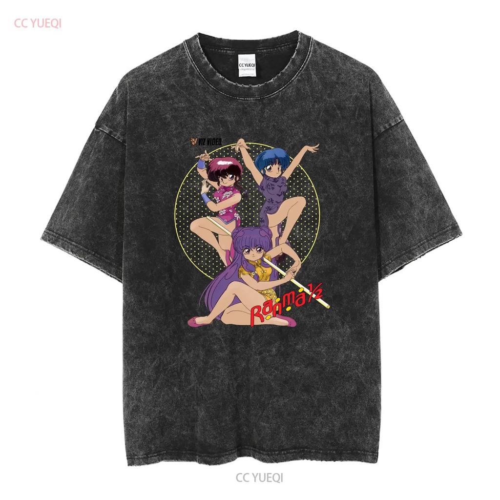 Ranma 1 2 T Shirt Size XLarge vintage Washed Top For Everyday Wear streetwear Breathable Versatile fashion graphic Casual
