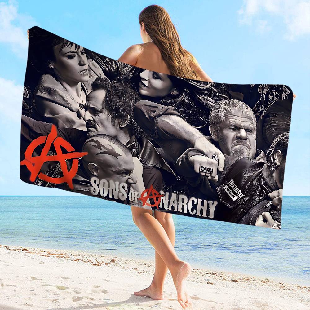 Sons Of Anarchy TV Microfiber Printed Beach Towel Mountain Climbing Yoga Beach Swimming Running Absorbent Soft Towel