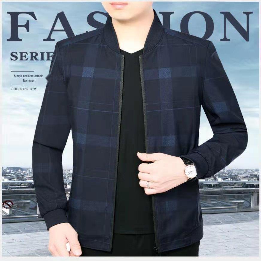New Men's Spring & Autumn Casual Jacket - Middle-Aged Dad's Wear-Resistant, Loose Lapel Button Top