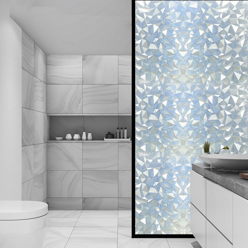 Matte Window Film Decorative Glass Film Anti UV Window Privacy Film Frosted Non Adhesive Cover Stained Sticker for Home Office