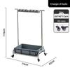 Stainless Steel Mop and Broom Organizer Rack