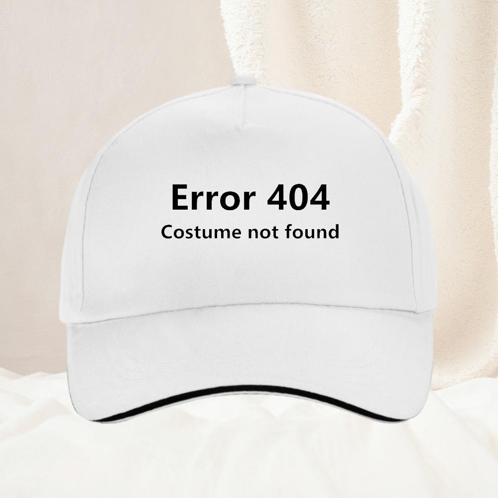 Error Costume Not Found Halloween Funny Coding Coder Baseball Cap Fashion Unisex and Women Visors Hat Birthday Gifts