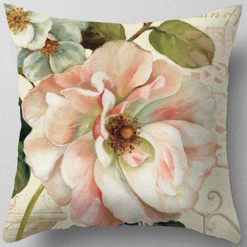 Home Decor Floral Patterns: Cherish Every Moment Pillow Covers Pattern Cushion Cover Suitable for Sofa Bedroom Car Pillow Cover