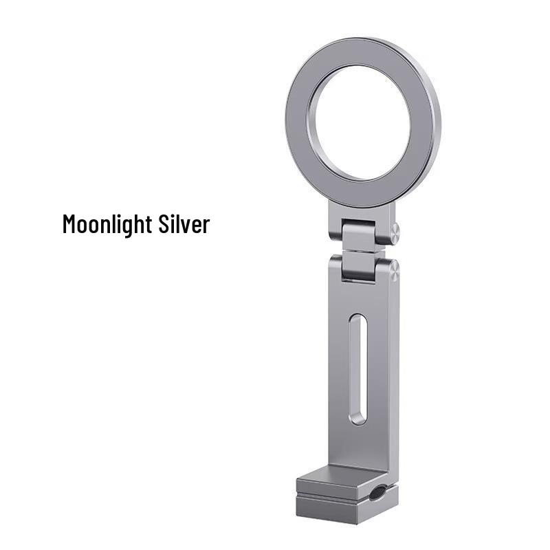 Foldable Magnetic Phone Holder & Tripod with Aluminum Carabiner for Live Streaming & Travel