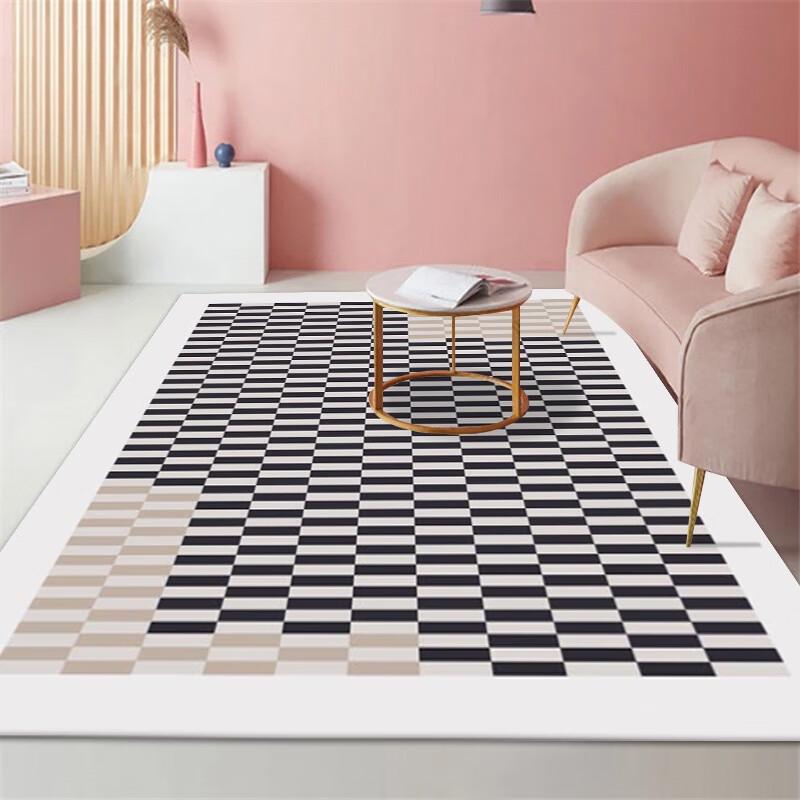 Visionary Retro Checkerboard Living Room Rug