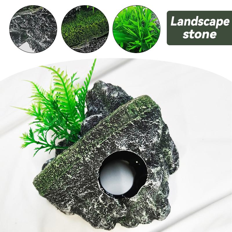 Floating Stone Suspended Island Fish Tank Decor Creative Simulation Plants Caverns Aquarium Ornaments Craft Fish Tank Accessorie