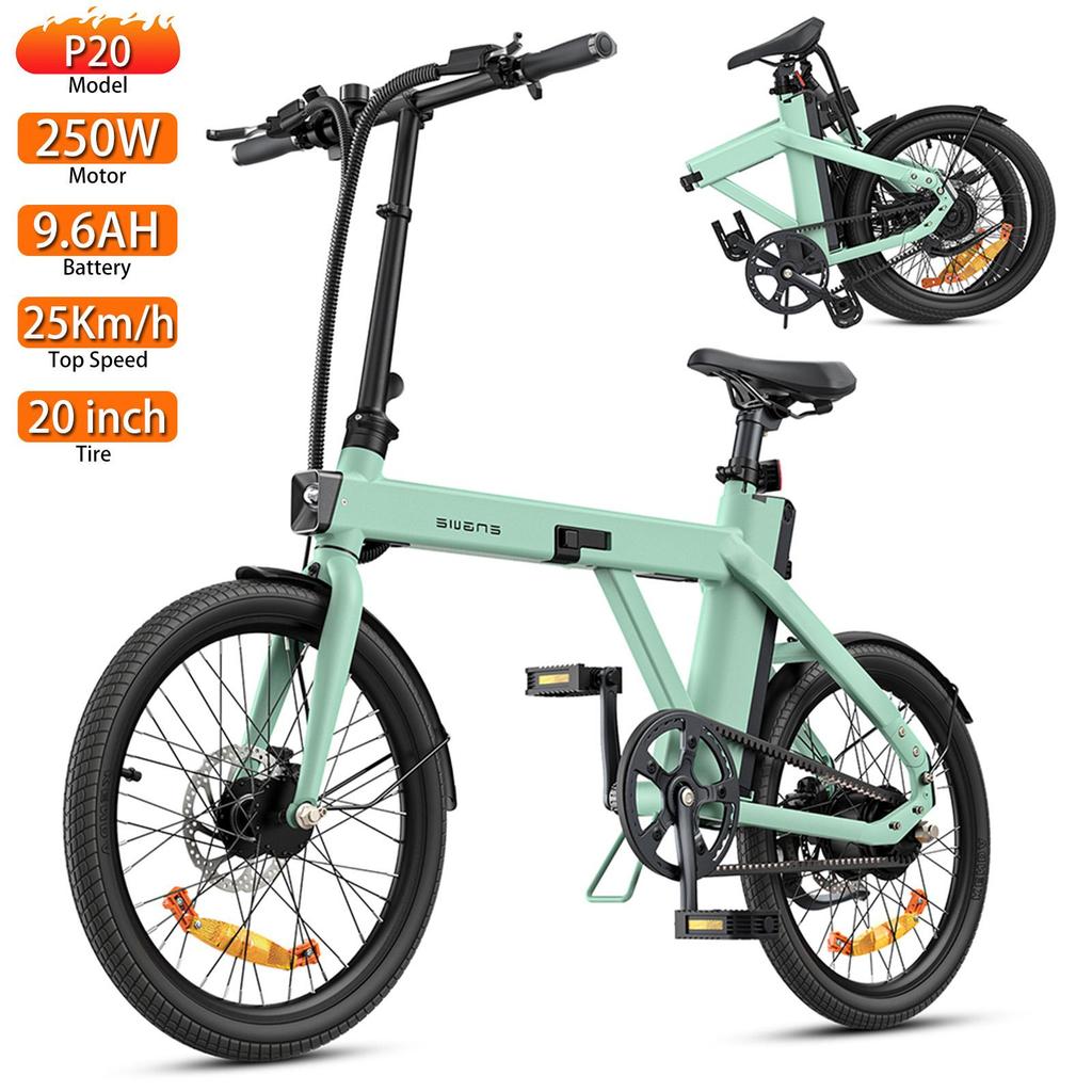 Electric Bike Foldable ENGWE P20 250W Motor City Electric Bicycle Top Speed 25Km/h 36V 9.6AH Max Range 100Km Load 120Kg