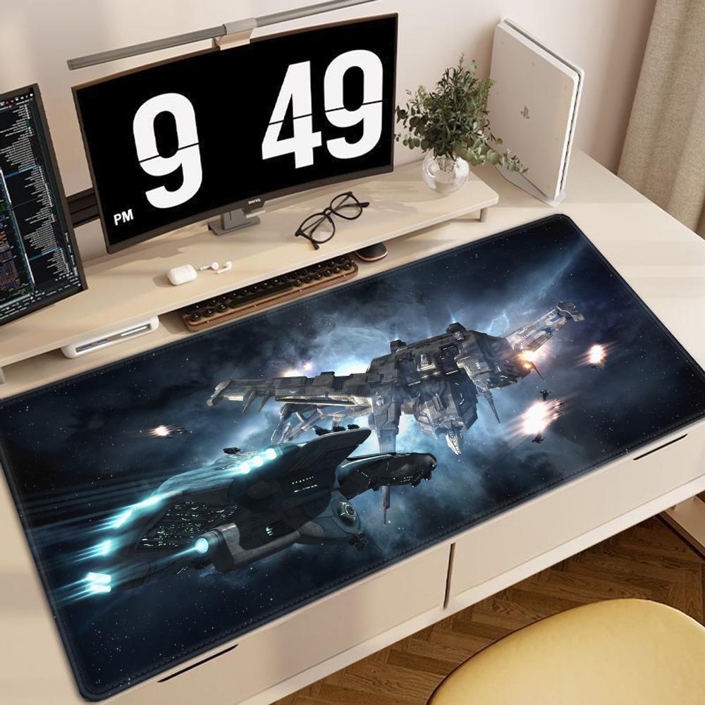 Eve Online Anime Large Mousepad XXL Gaming Accessories Keyboard Desk Mat Laptop Office Carpets Rubber Overlock Mouse Pad for CS