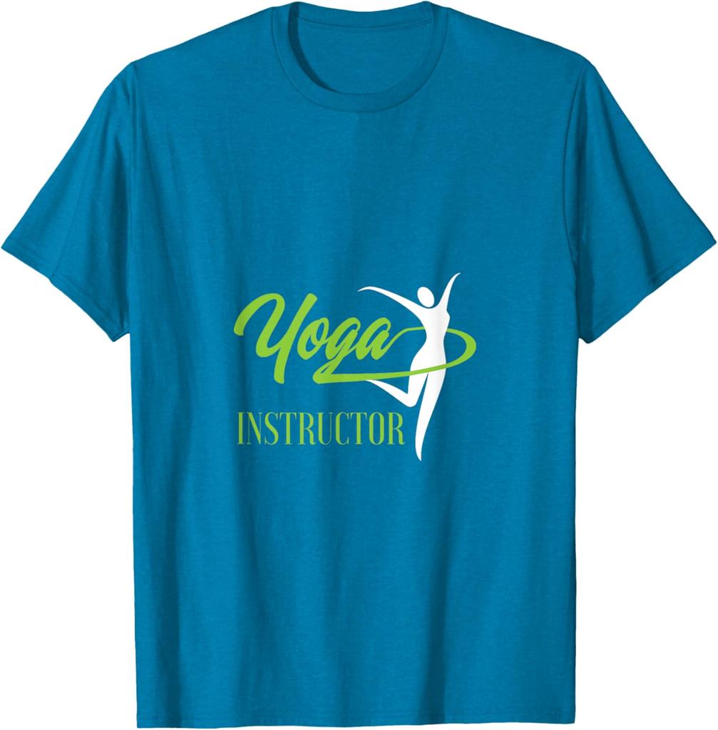 Yoga Instructor Silhouette Graphic TShirt Breathable Cotton Casual Short Sleeve Tee for Yoga Teacher