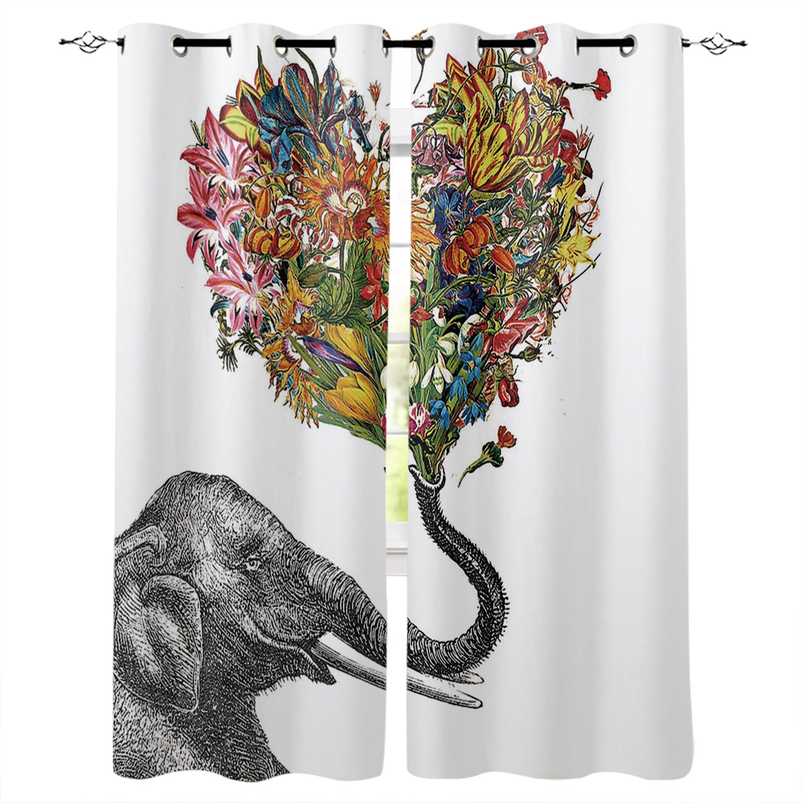 Газетный слон Шторы для гостиной Декоративные элементы Гостиная 135W x 60H(cm) — фото 7