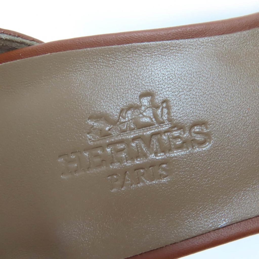 HERMES Sandals legend Ankle strap Calf leather Women 34 Used