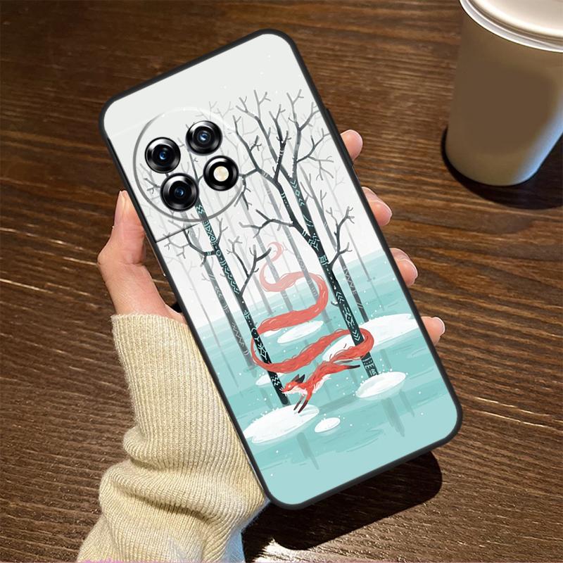 Winter Fox Foxes Case For OnePlus 13T 10T 8T 10R 13R 15 R 13 12 11 9 10 Pro Nord CE 5 2 3 4 Lite N20 N30 Cover